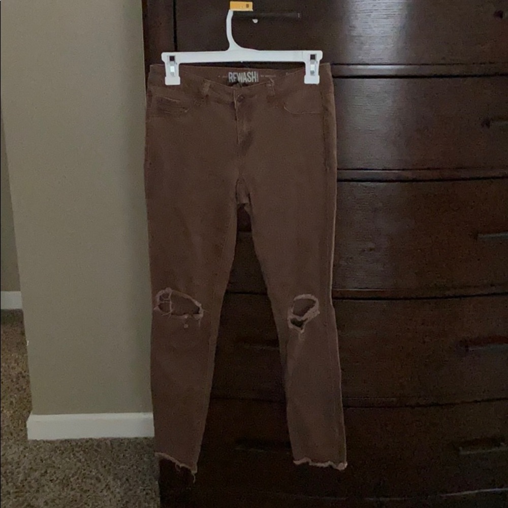 Brown jean pants